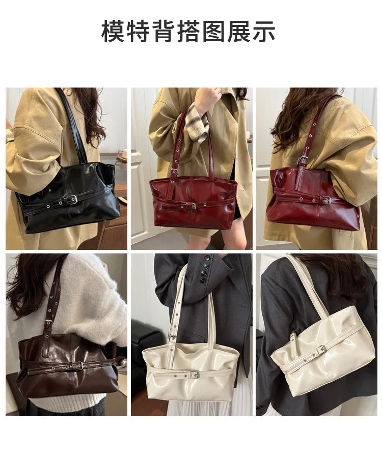 Numa Glossy Patent Tote