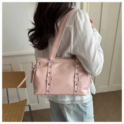 Women's Retro Leather Tote Bag