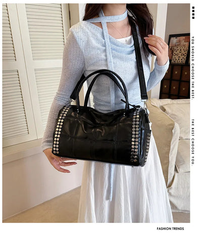 Convertible Studded Handbag
