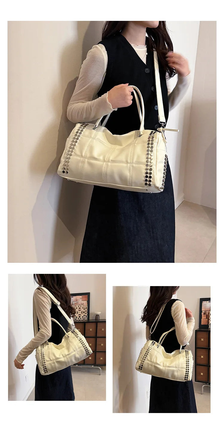 Convertible Studded Handbag