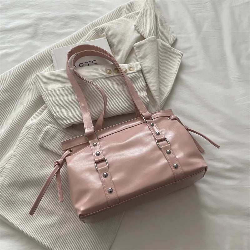 Women's Retro Leather Tote Bag