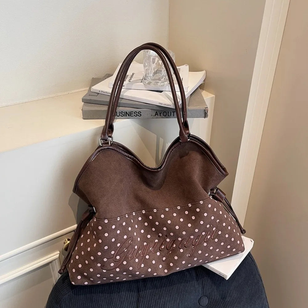 Polka Dot Hobo Shoulder Bag