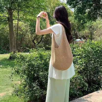 Hollow Crochet Tote Bag
