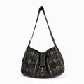 Y2K Distressed Buckle Slouchy Bag