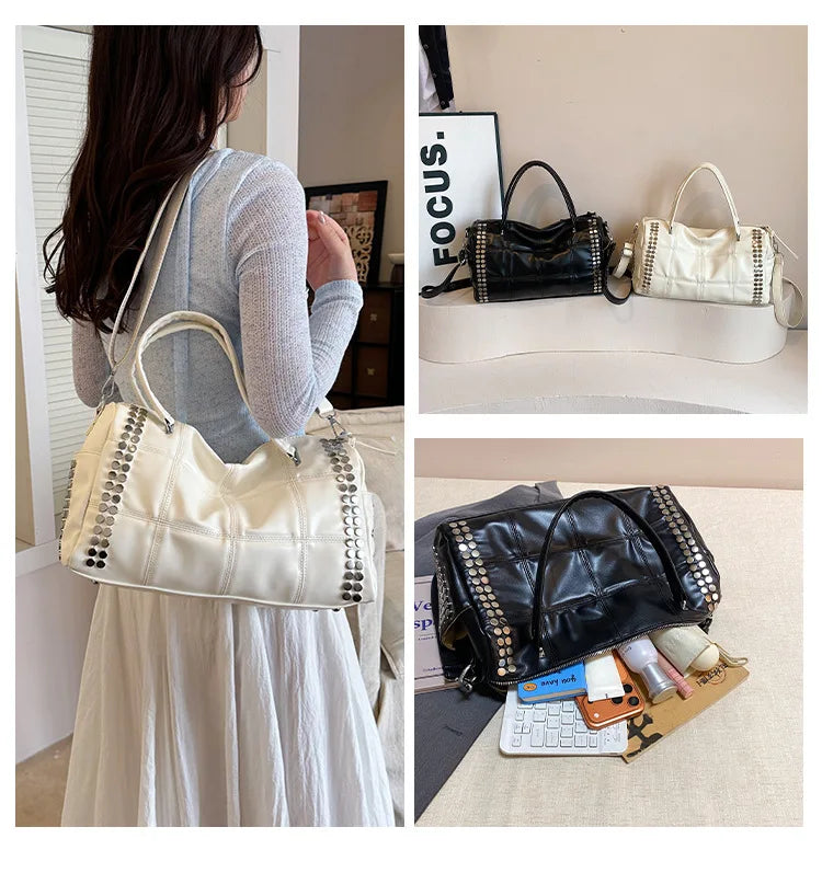 Convertible Studded Handbag