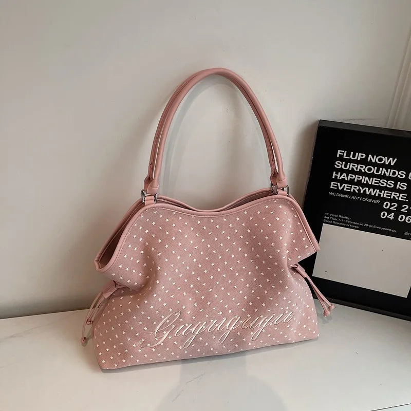 Polka Dot Hobo Shoulder Bag