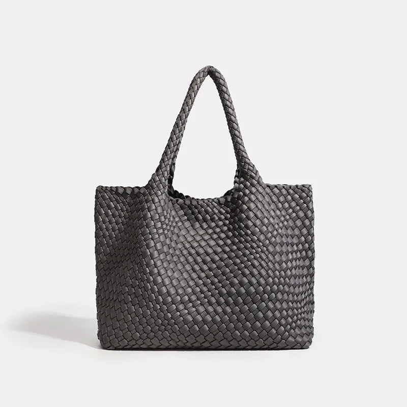 Oversized Woven Top Handle Bag