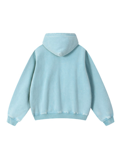 Snow Wash Fleece Oversize Hoodie