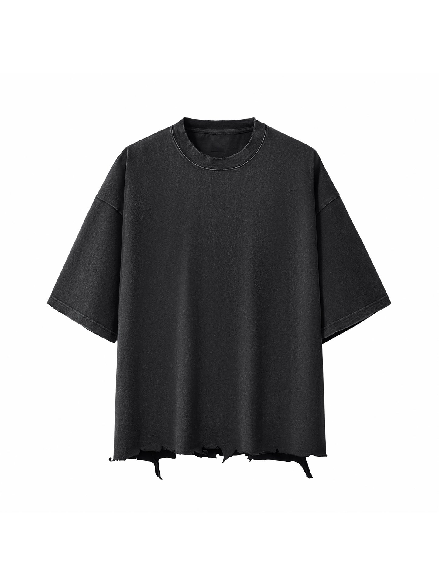 Snow Wash Raw-Hem Boxy T-shirt