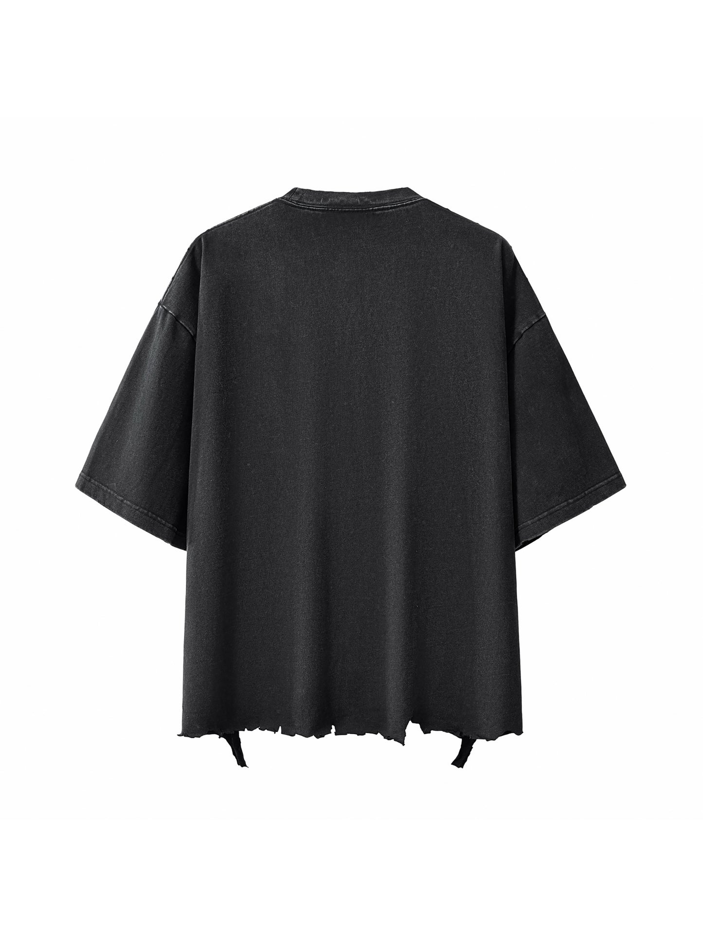 Snow Wash Raw-Hem Boxy T-shirt