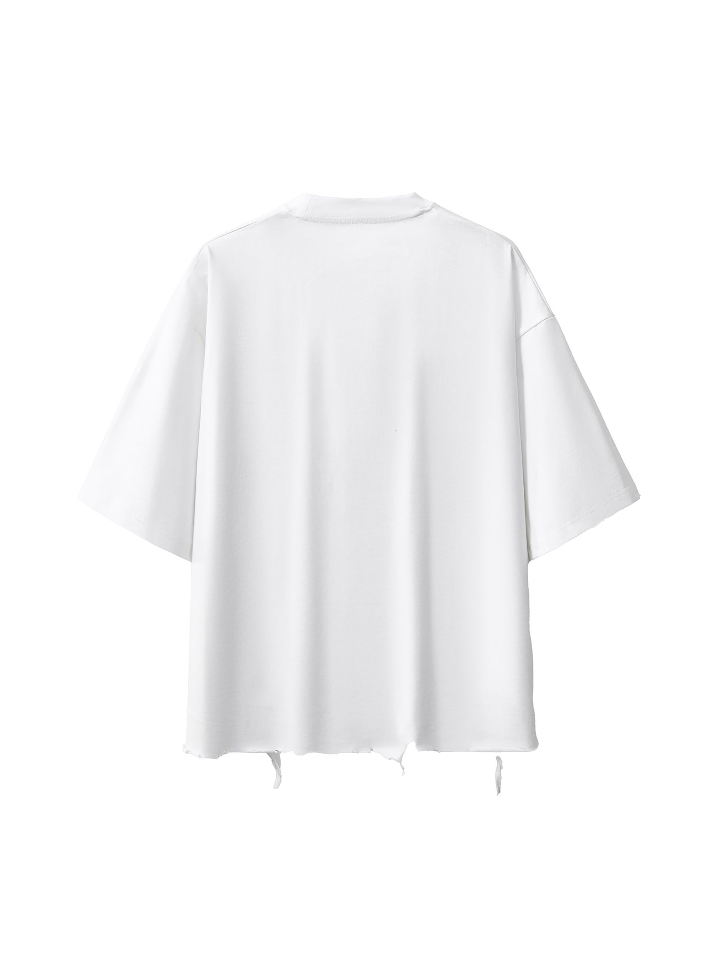 Snow Wash Raw-Hem Boxy T-shirt