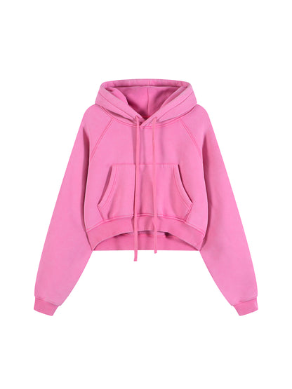 Snow Washed Cropped Hoodie