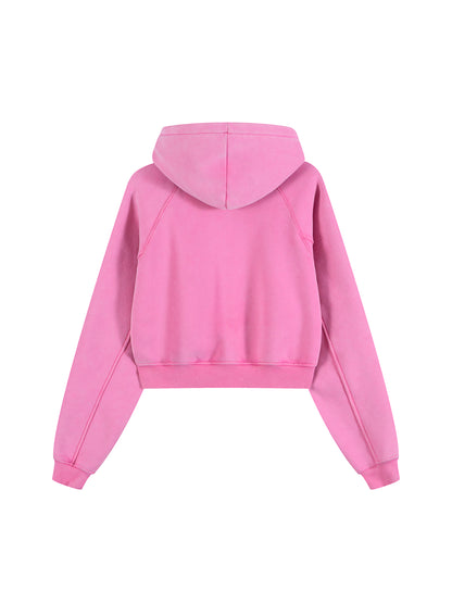 Snow Washed Cropped Hoodie