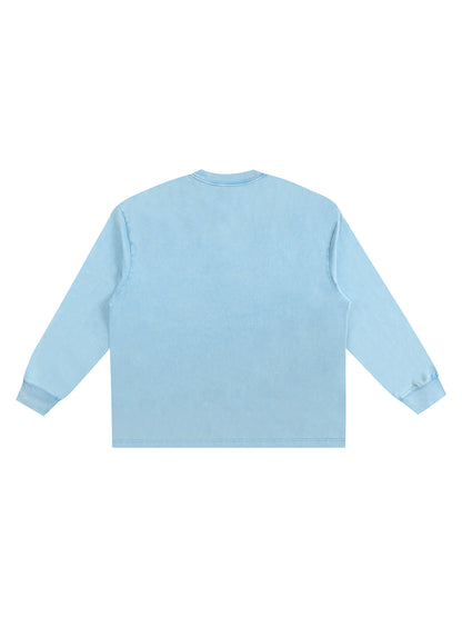 Snow Washed Frayed Edge T-Shirt
