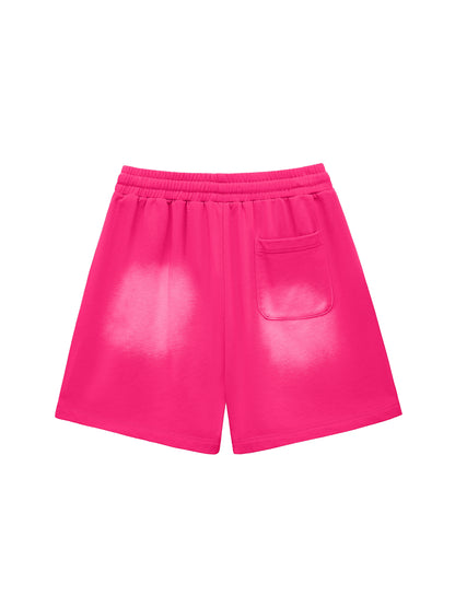 Sun Fade Raw Edge Cotton Shorts