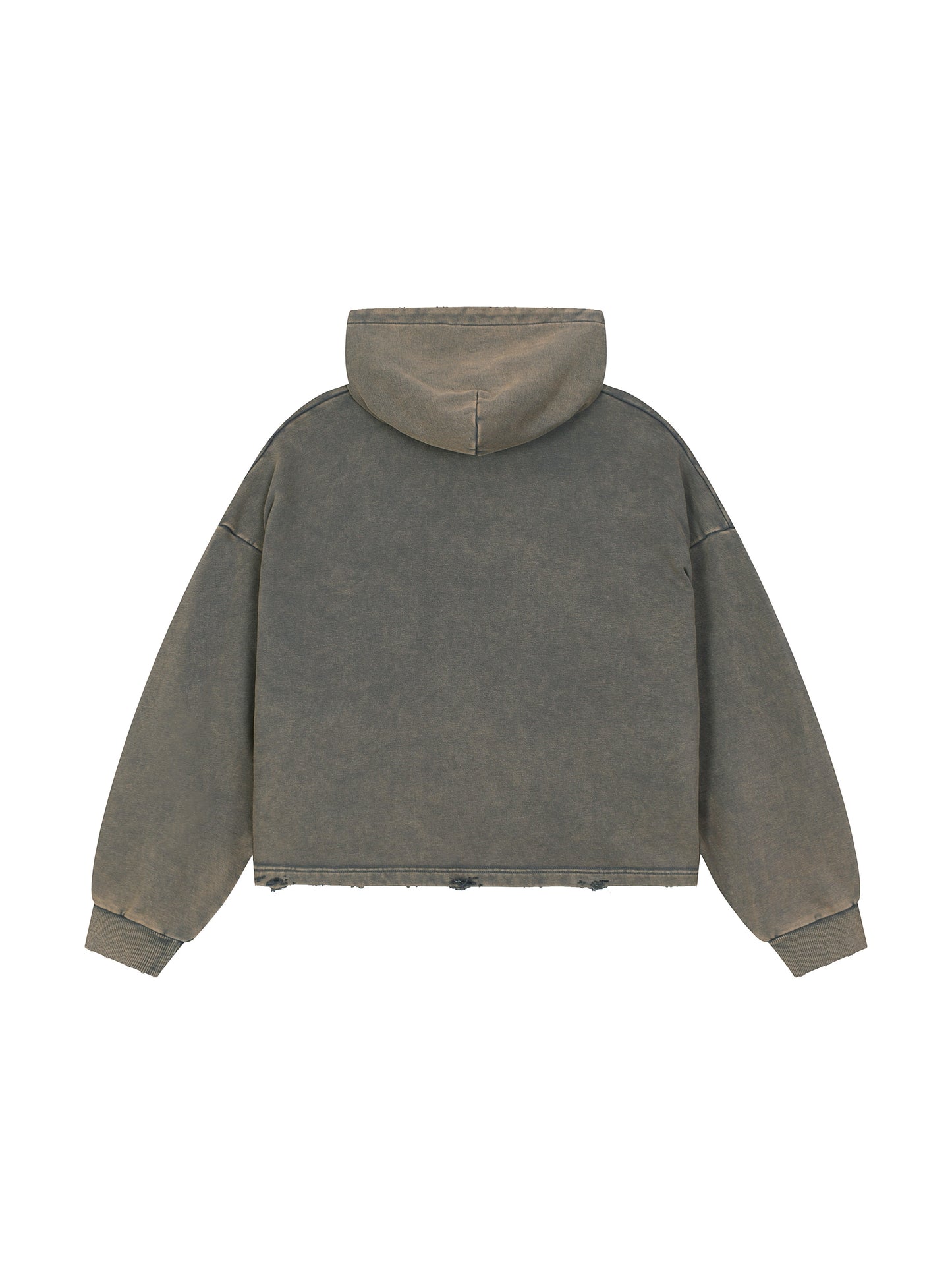 Áo hoodie cổ điển viền tua rua giặt sạch