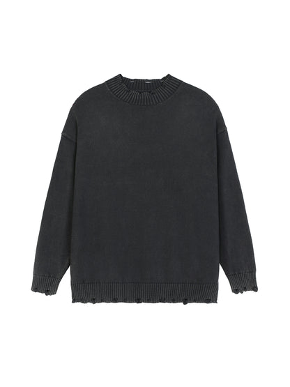 Vintage Washed Hand-Frayed Sweater