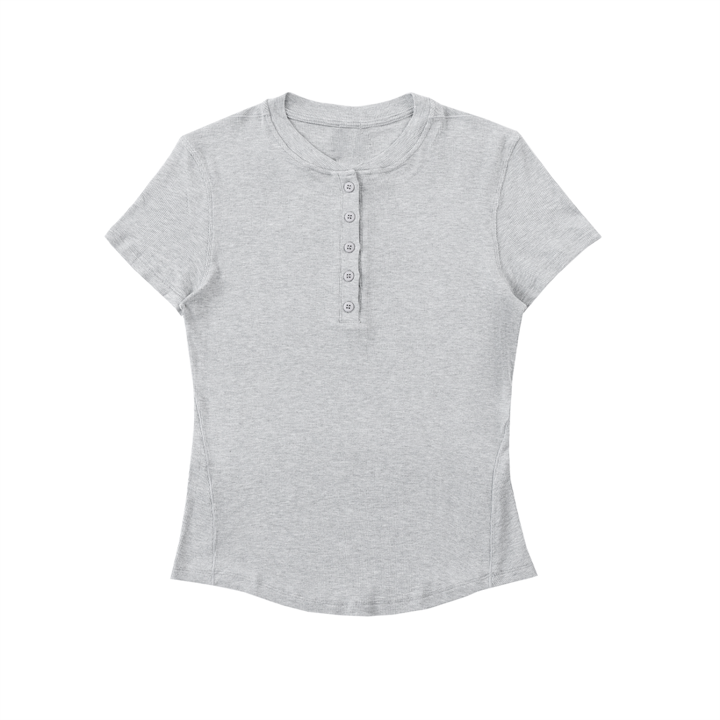 Modal Bodycon Henley Shirt