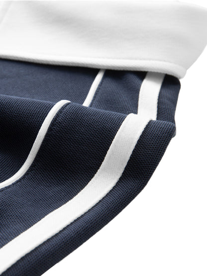 Áo thun polo tay ngắn cổ bẻ tương phản