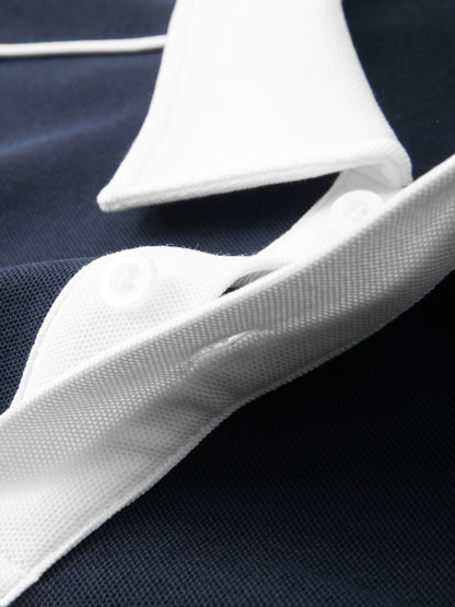 Áo thun polo tay ngắn cổ bẻ tương phản