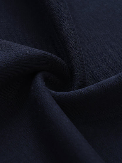 Contrast Striped Lapel Collar Sweatshirt