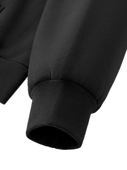 Fleeced Full-Zip Boxy Hoodie
