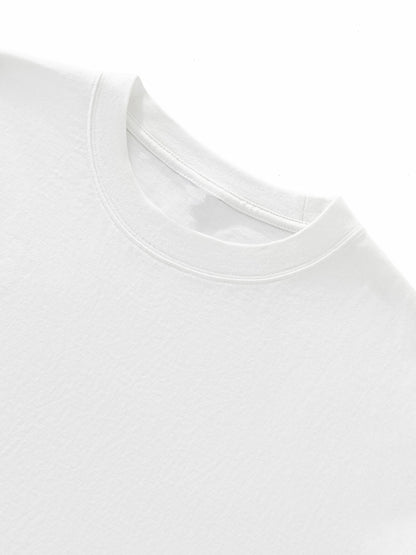 Layered Contrast Sleeve Cotton T-Shirt