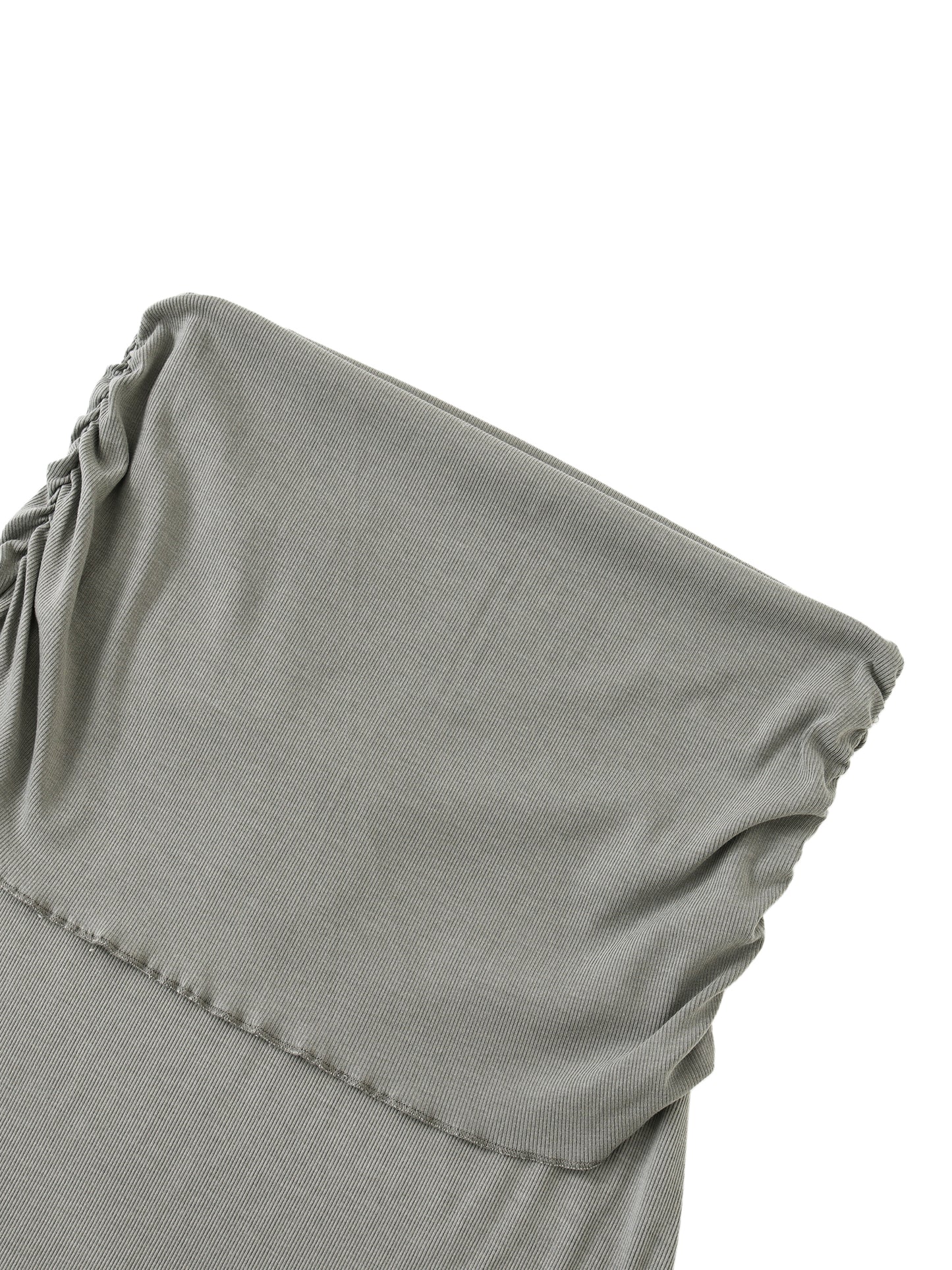 Dyed Washed Straight Hip-Hugging Slim Maxi Skirt