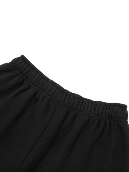 Fleece-Sweatpants mit Kontrastnähten