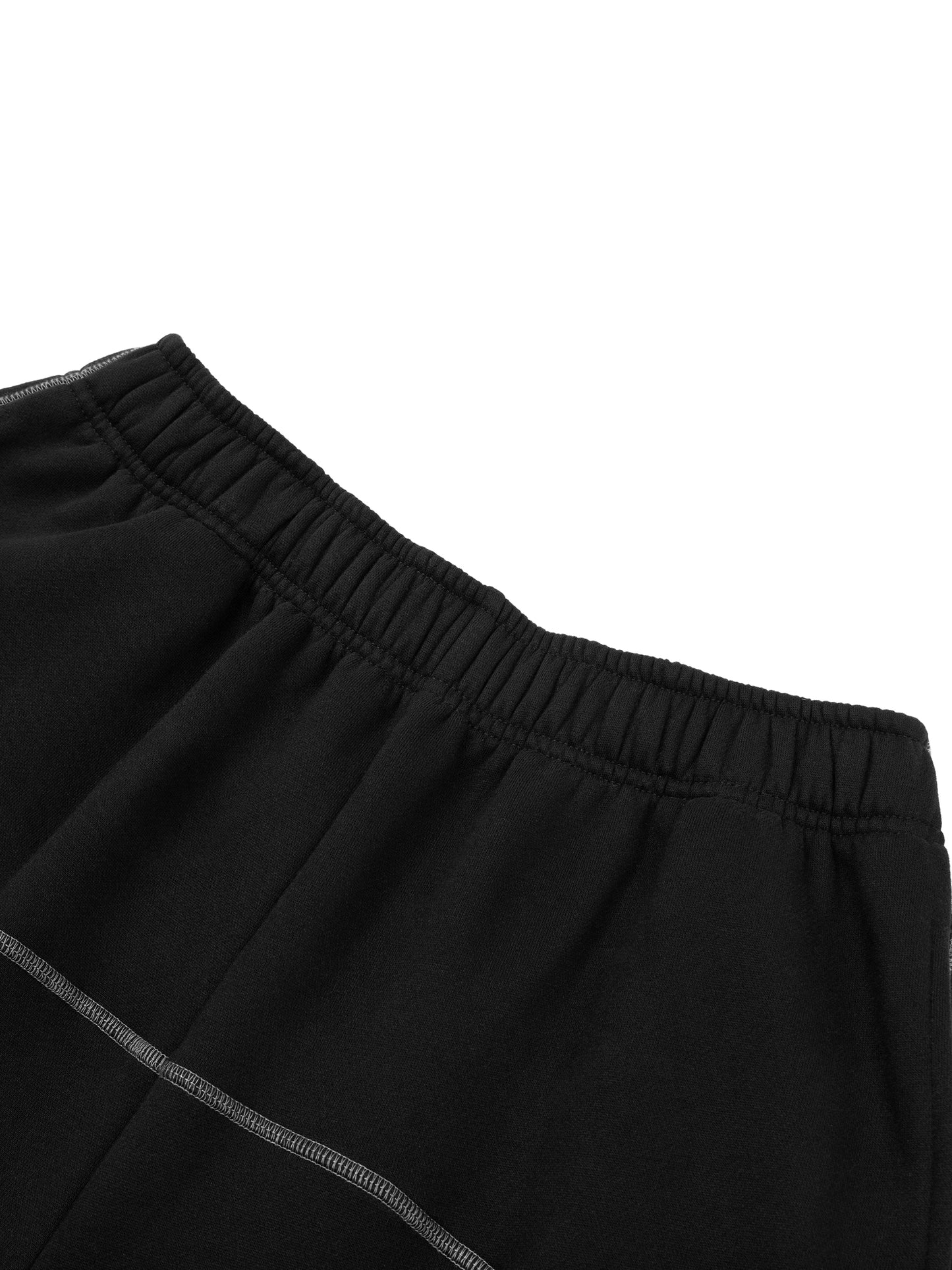 Fleece-Sweatpants mit Kontrastnähten