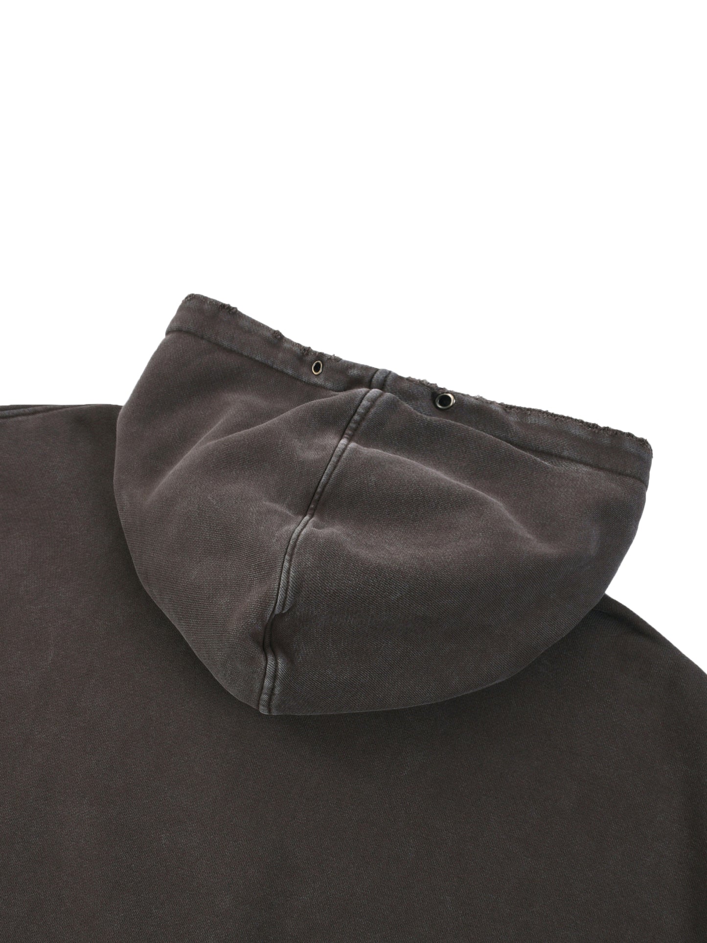 Snow Washed Distressed Panel Pocket Hoodie