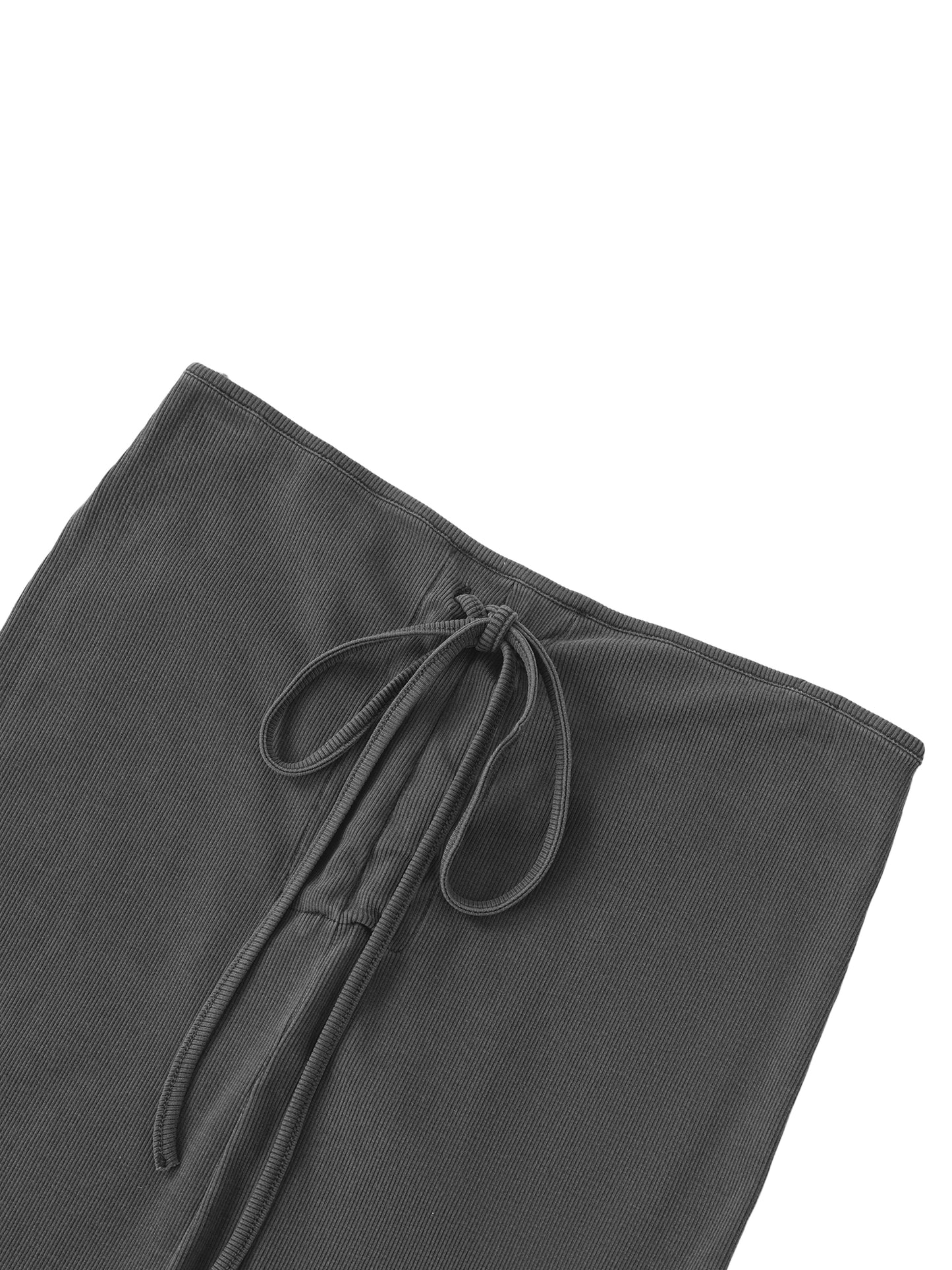 Gefärbter, gewaschener Maxirock mit Kordelzug